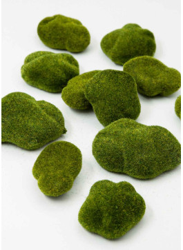 Камінці декоративні, пінопласт покритий флоком. 15шт-1уп.