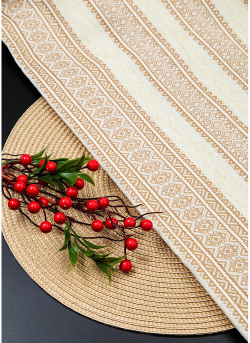 Скатертина, Кремова на кремовому, 145*110см