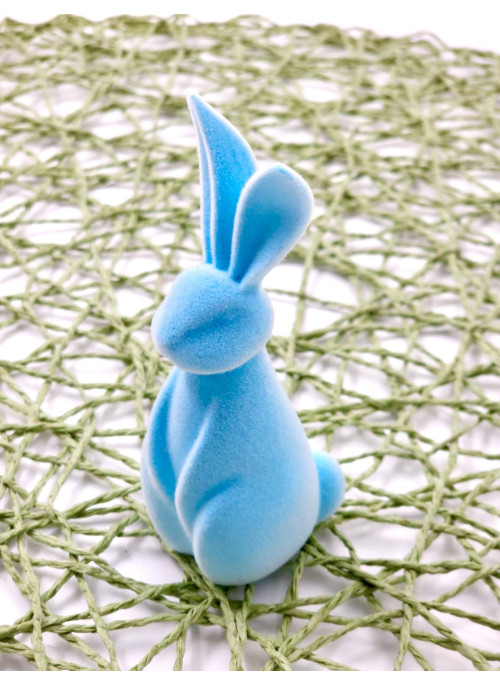 Кролик святковий, 10 на 3,5 на 4 см. ГОЛУБИЙ. 6 шт