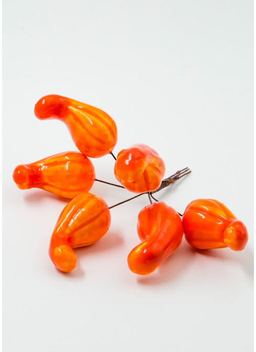 Гарбузик довгий на дротику, ЖОВТО-ОРАНЖ., 12,5 см. 36шт