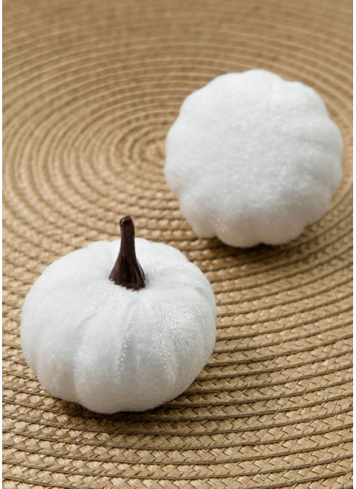 Гарбузик оксамитовий, БІЛИЙ, 5,5 на 5,5 см, 20 шт.
