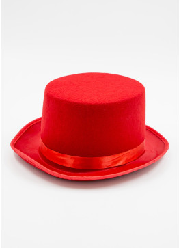 Капелюх фетровий, сніговика, червоний.