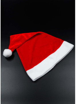 Ковпак новорічний, червоний, для дорослого. 43см, 10шт.