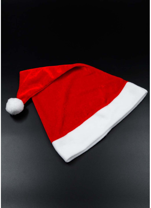 Ковпак новорічний, червоний, для дорослого. 43см, 10шт.