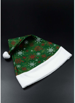 Шапка із принтом, зелена. 41см, 10шт.