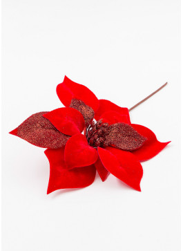 Різдвяник оксамит, червоний, 20см. 12шт.