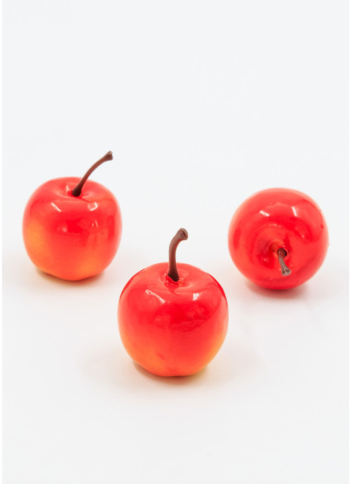 Яблуко жовто-червоне, 100шт, 3.5см. 