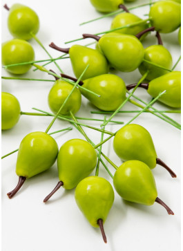 Грушка на дротику,  ЗЕЛЕНА, 10,5 см. 100шт