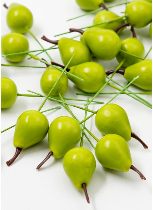 Грушка на дротику,  ЗЕЛЕНА, 10,5 см. 100шт