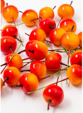 Яблучко на дротику,  ЖОВТО-ОРАНЖ, 9,5 см. 100шт