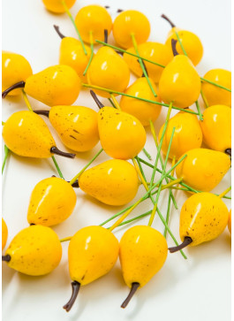 Грушка на дротику,  ЖОВТА, 10,5 см. 100шт