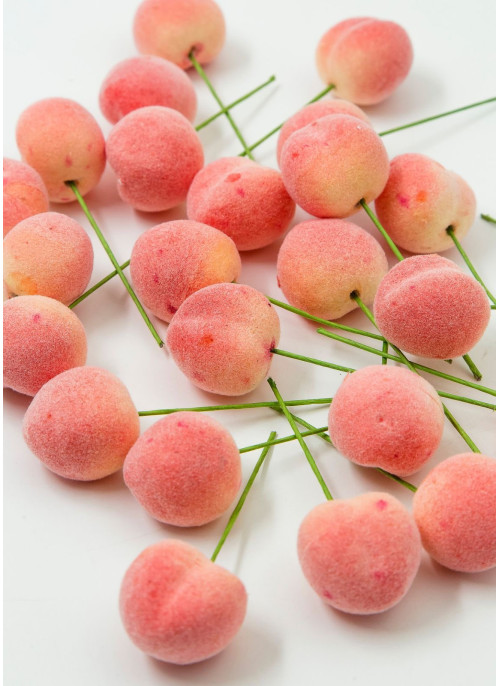 Персик на дротику, РОЖЕВИЙ, 8 см. 100шт
