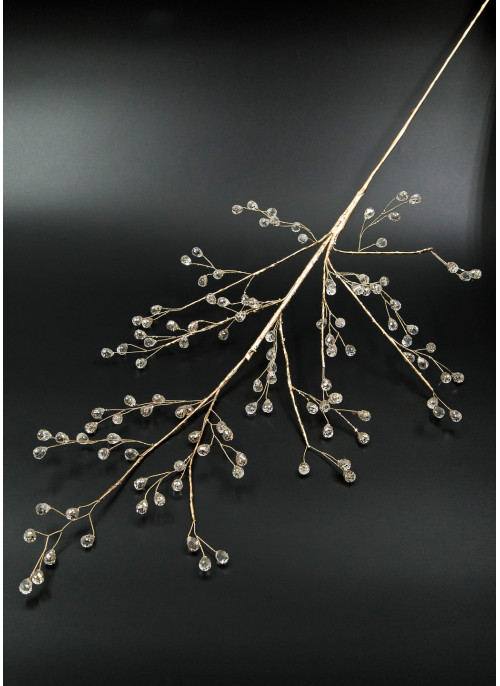 Гілка з дрібними кристалами, золота основа. 70см. 1шт.