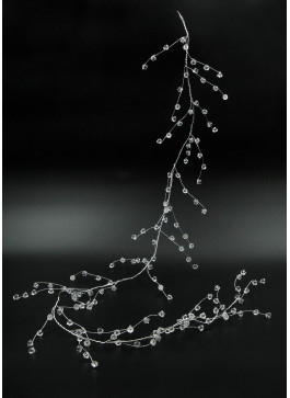 Підвіска з акриловими кристалами, на срібній основі, 125см. 1шт.