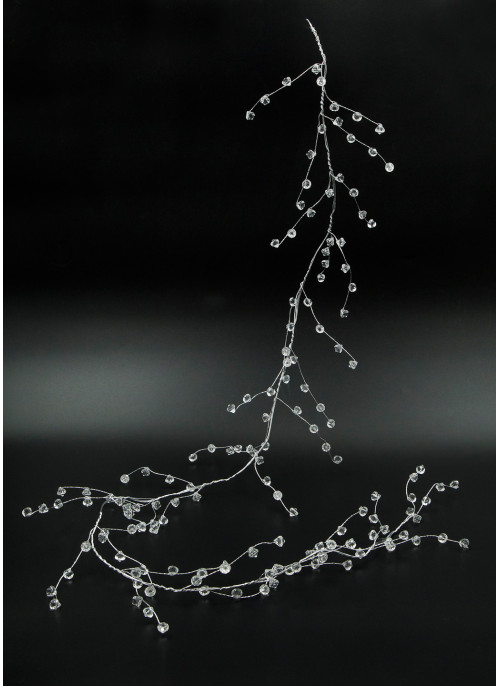 Підвіска з акриловими кристалами, на срібній основі, 125см. 1шт.