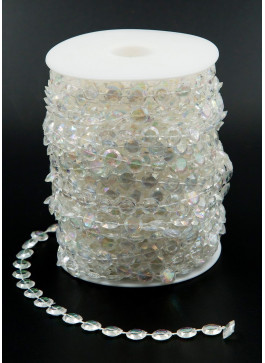 Акрилові буси, 10мм, 30м. Перламутрові
