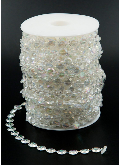 Акрилові буси, 10мм, 30м. Перламутрові