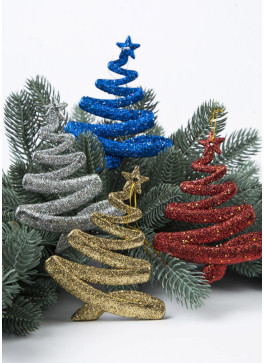 Підвіска ялинка, 4 кол по 3 шт. 12шт. 13на10см.