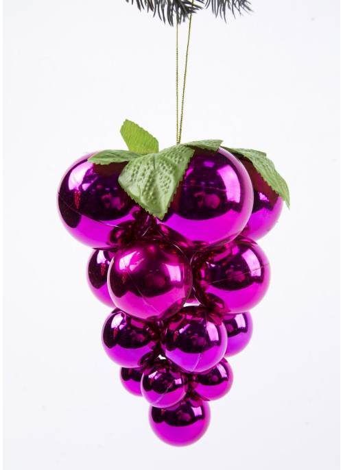 Підвіска гроно, велике. 19см. МАЛИНОВА, 1 ШТ.