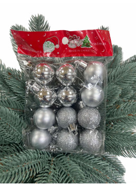 Куля 3 см. Колір срібло. 12шт.