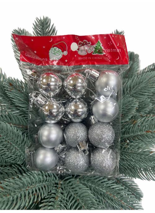 Куля 3 см. Колір срібло. 12шт.
